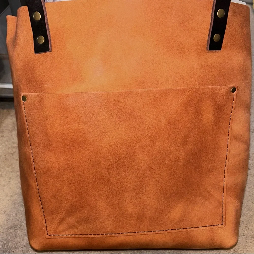 NEW Portland Leather Goods Medium Classic Tote Bag in Sunset Unicorn Color